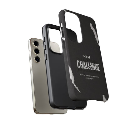 motivational new challenge phone Cases