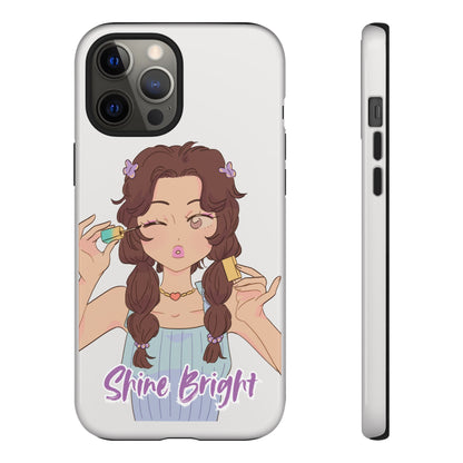 Phone Case - Shine Bright Girl Make Makeup