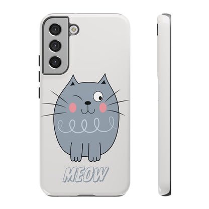 Phone Case - Tough Cat Meow Design