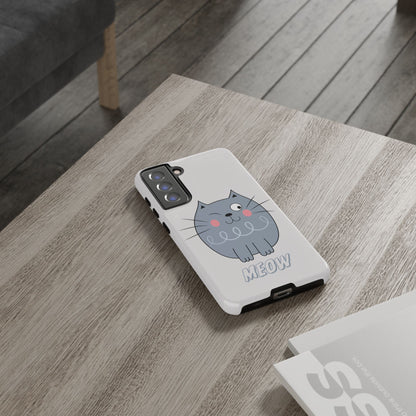 Phone Case - Tough Cat Meow Design