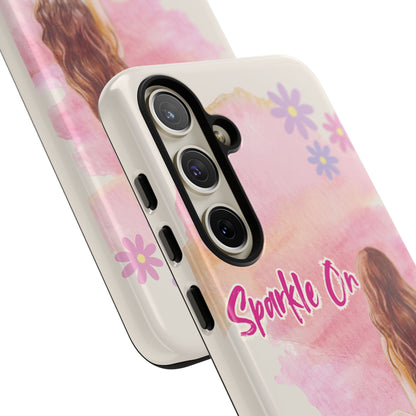 Phone Case - Sparkle On, Girl Tough Case