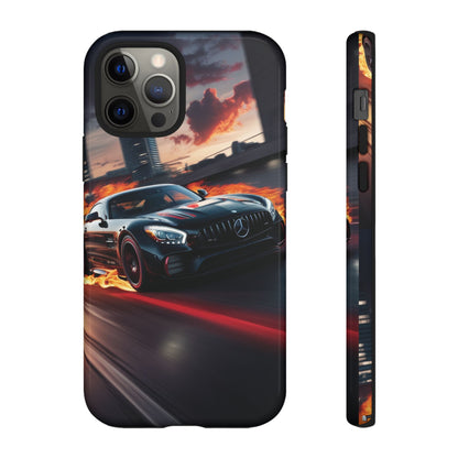 Phone Cases - Mercedes AMG in Urban Flames Design