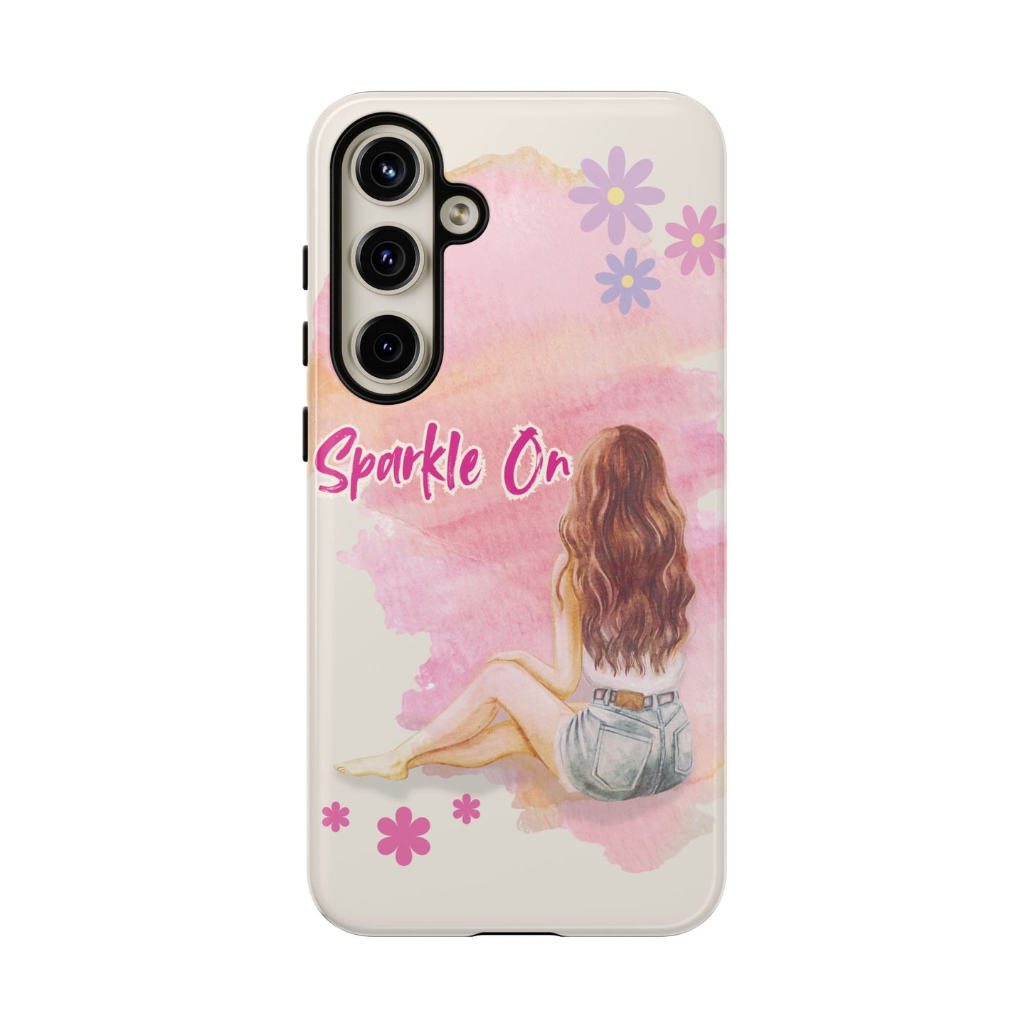 Phone Case - Sparkle On, Girl Tough Case