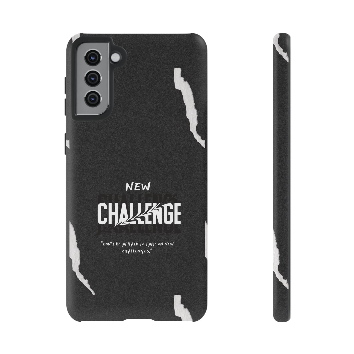 motivational new challenge phone Cases