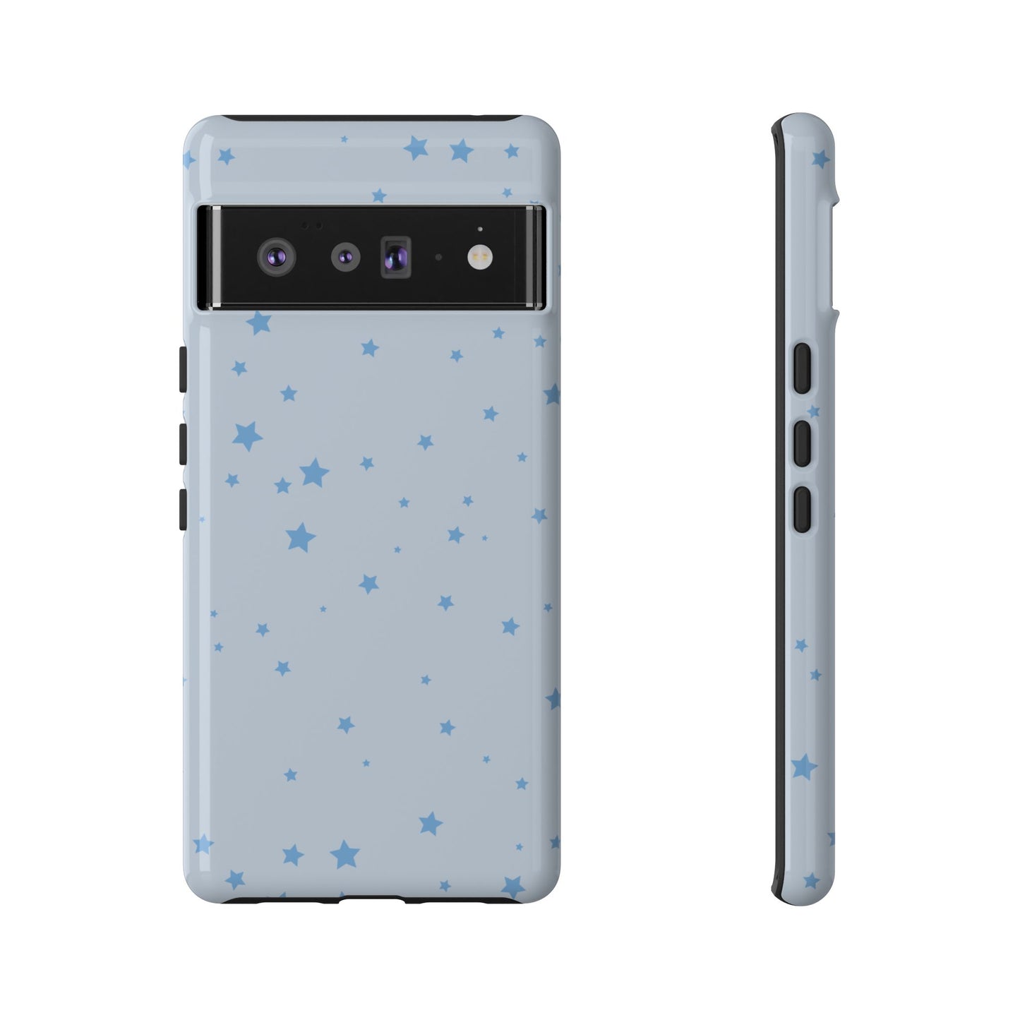 Phone Case - Blue Star in Light Blue Background Design