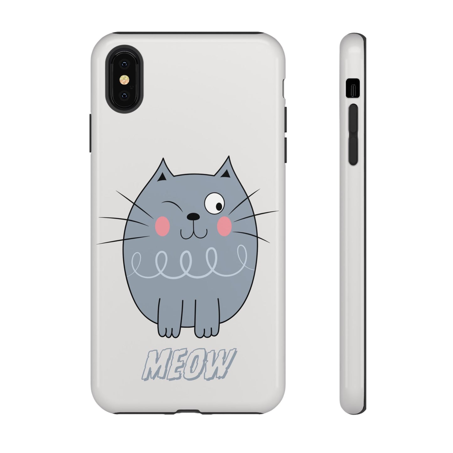 Phone Case - Tough Cat Meow Design