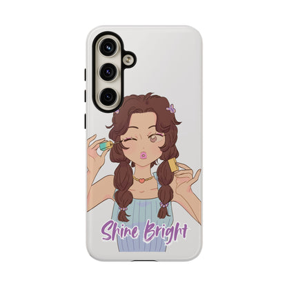 Phone Case - Shine Bright Girl Make Makeup