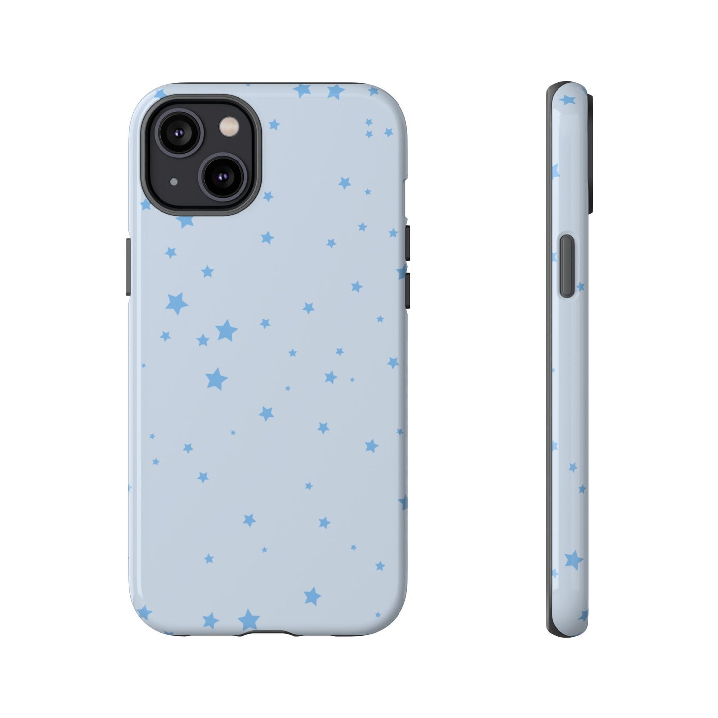 Phone Case - Blue Star in Light Blue Background Design