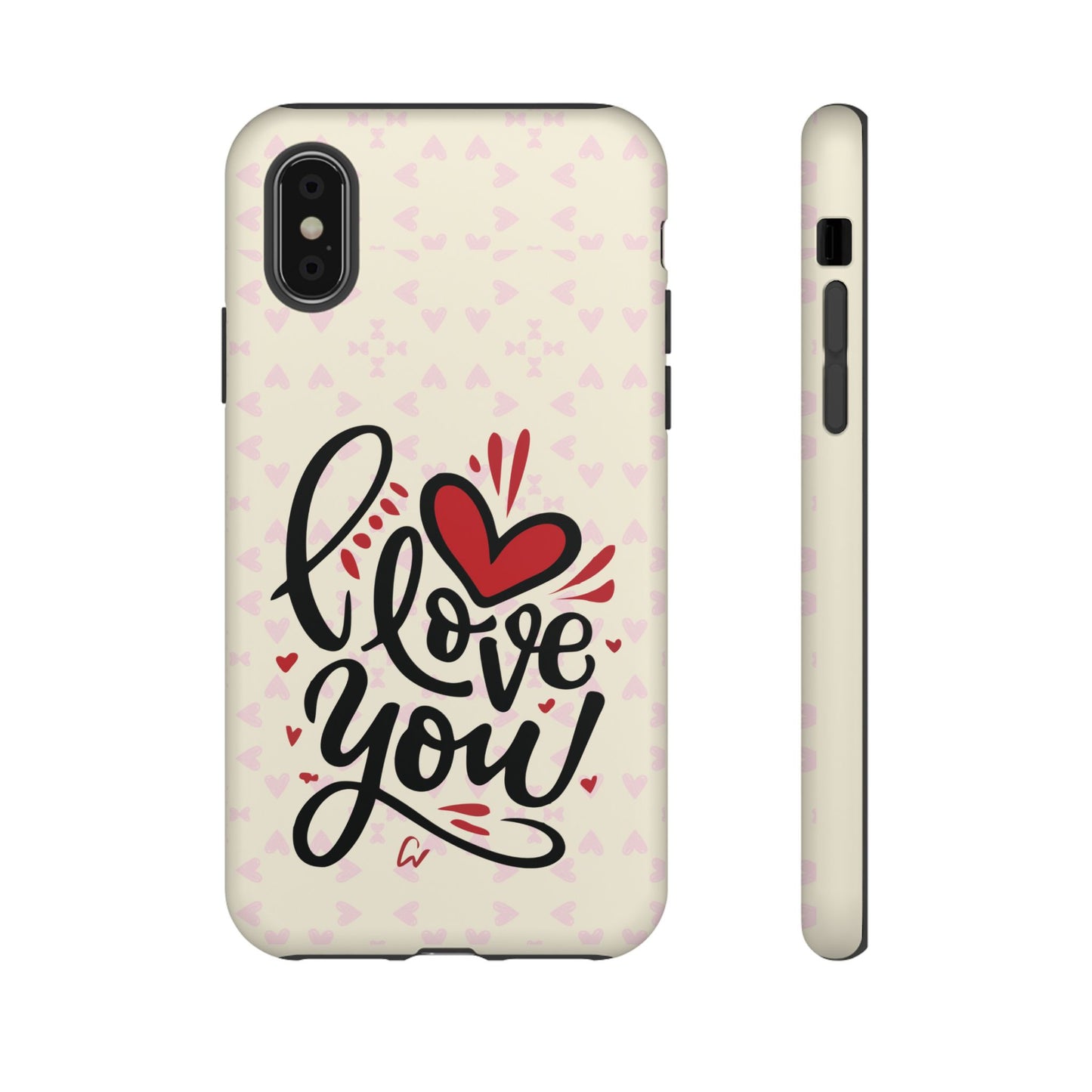 Phone Case Tough Cases with 'I Love You' Design