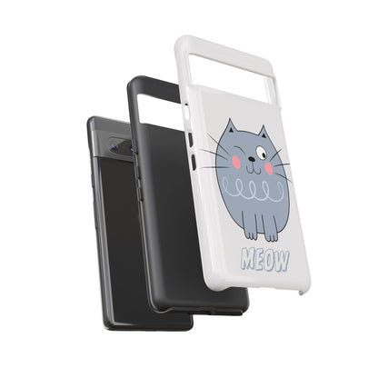 Phone Case - Tough Cat Meow Design