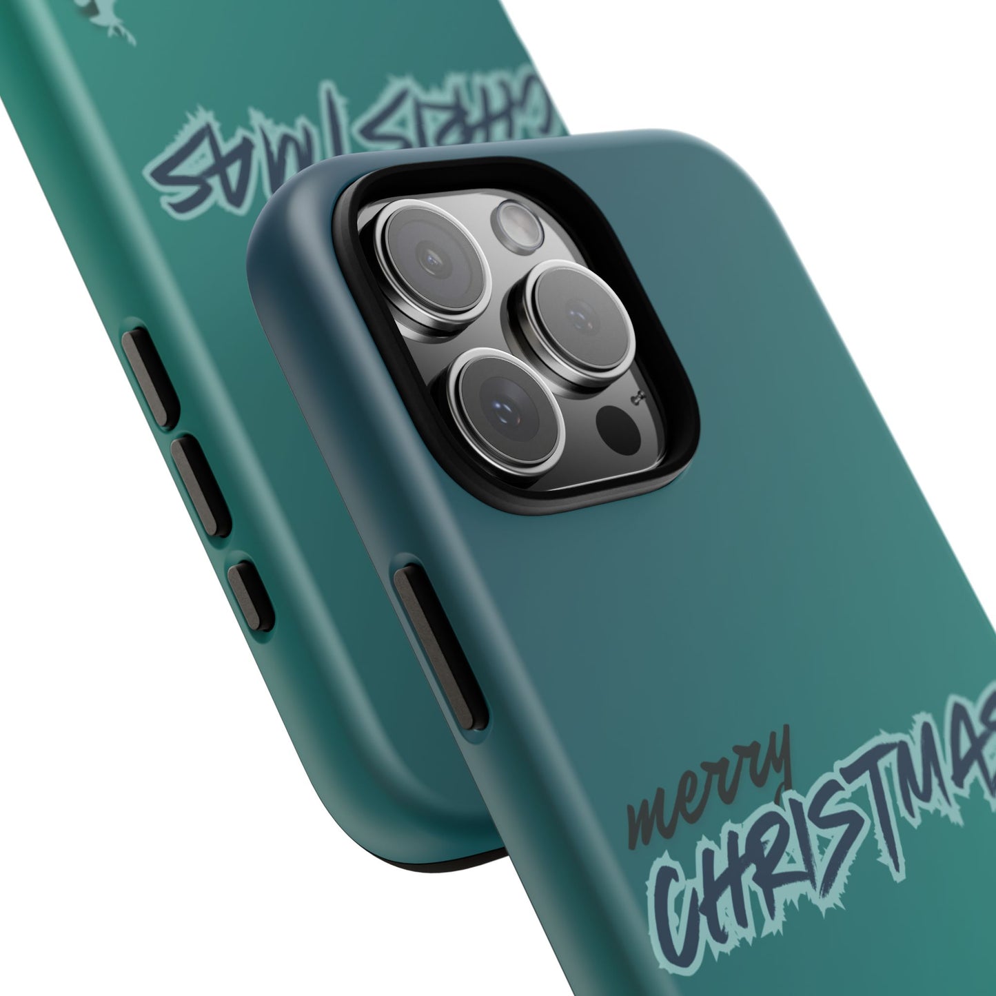 Phone Cases - Gradient Green Merry Christmas Design