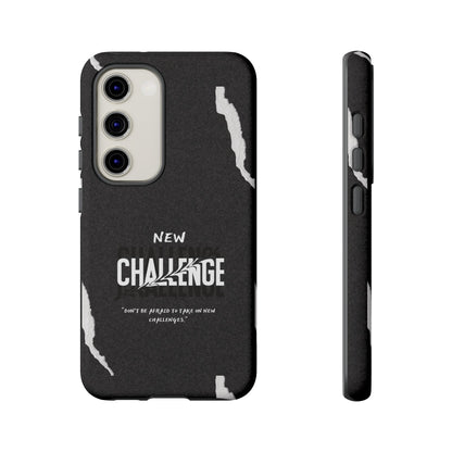 motivational new challenge phone Cases