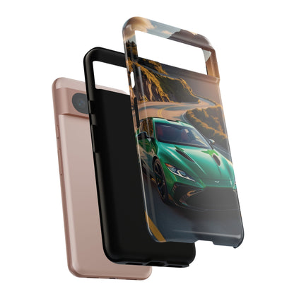 Phone Cases - Emerald Green Dream Car on Mountain Road Adventure Design