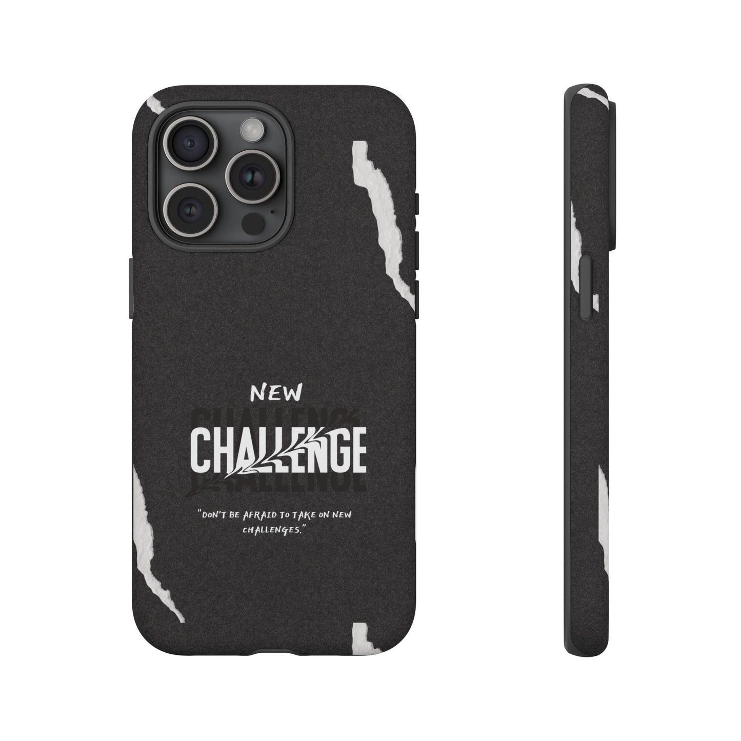 motivational new challenge phone Cases