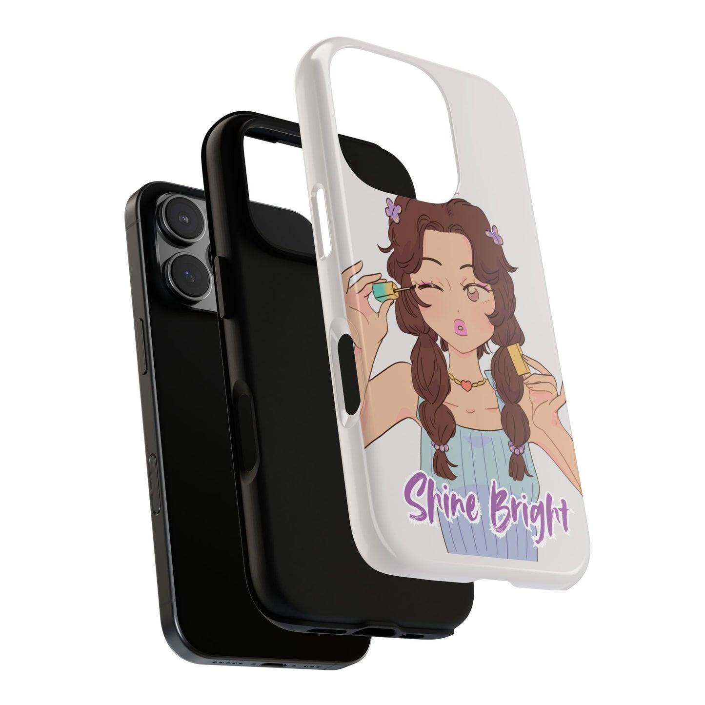 Phone Case - Shine Bright Girl Make Makeup