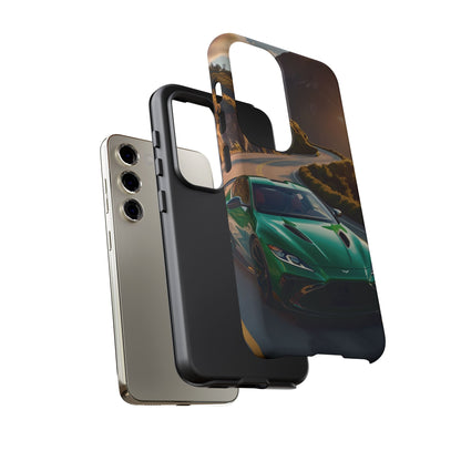 Phone Cases - Emerald Green Dream Car on Mountain Road Adventure Design