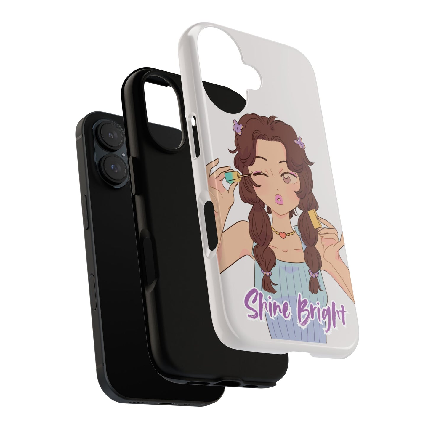 Phone Case - Shine Bright Girl Make Makeup