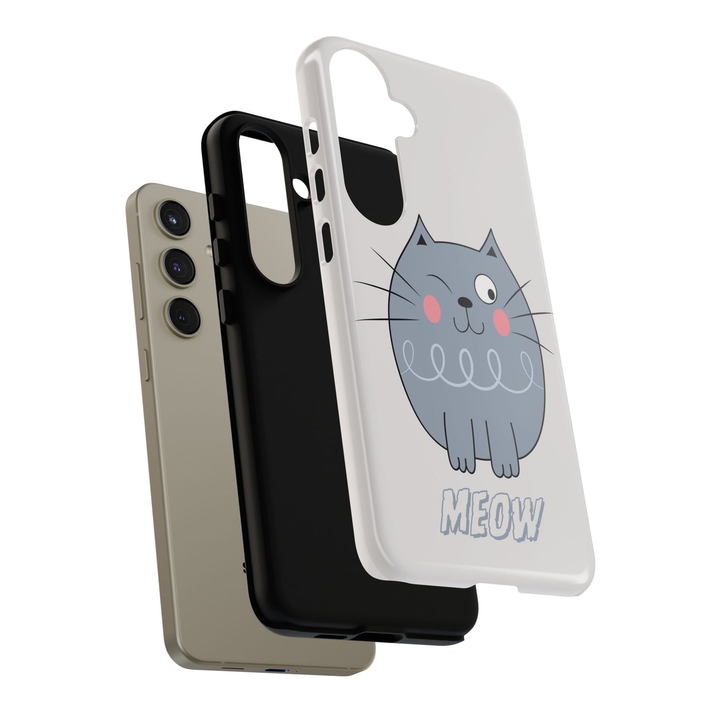 Phone Case - Tough Cat Meow Design