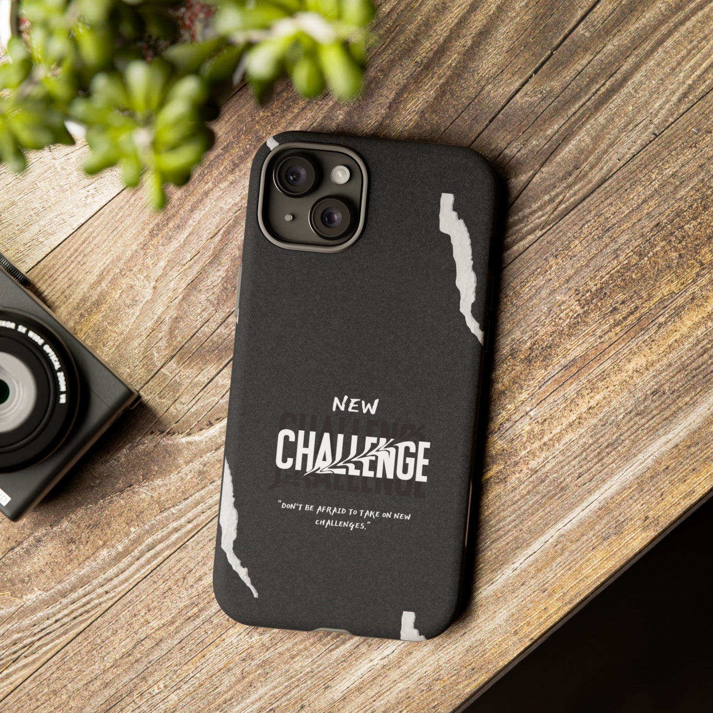 motivational new challenge phone Cases