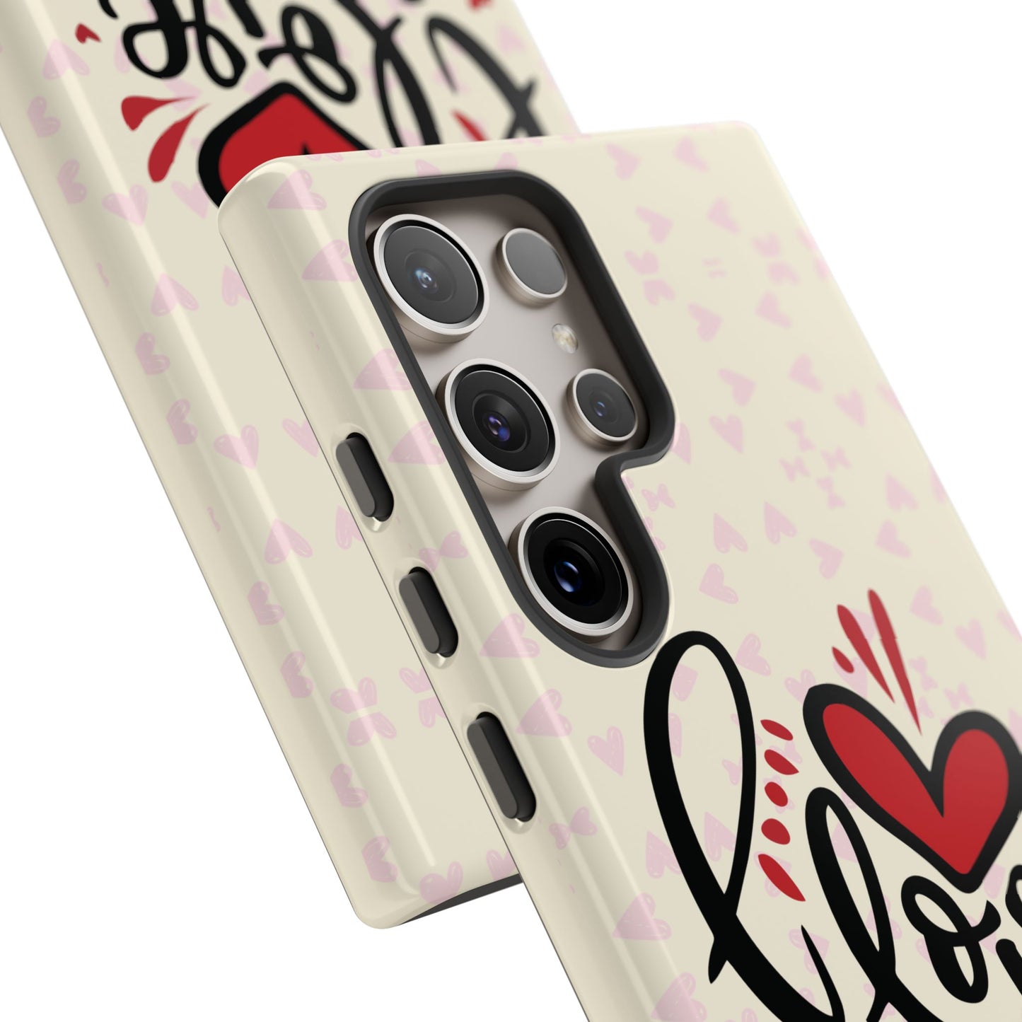 Phone Case Tough Cases with 'I Love You' Design