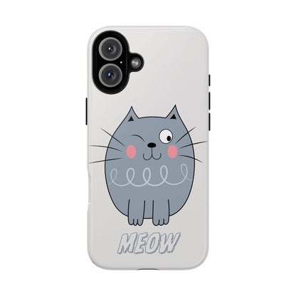 Phone Case - Tough Cat Meow Design