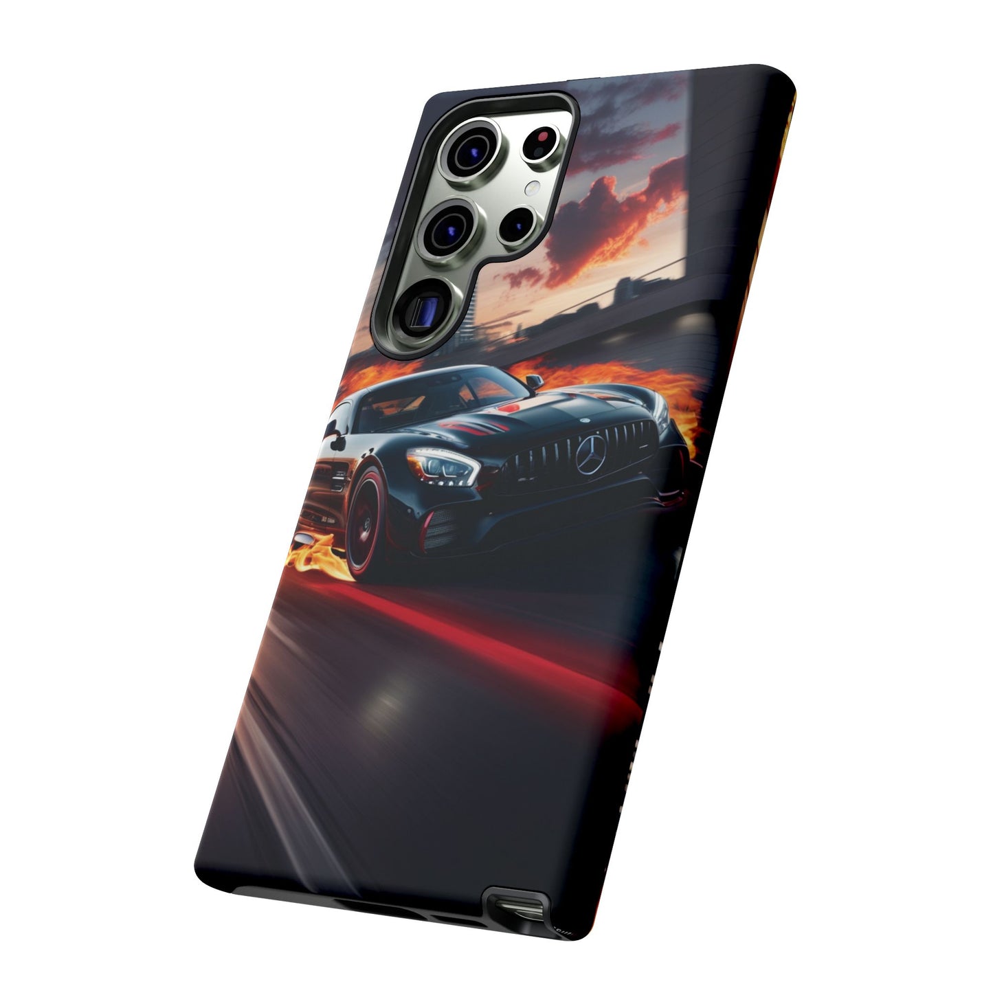 Phone Cases - Mercedes AMG in Urban Flames Design