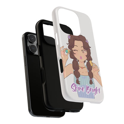 Phone Case - Shine Bright Girl Make Makeup