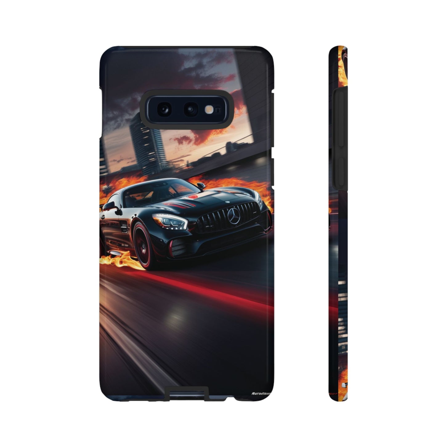 Phone Cases - Mercedes AMG in Urban Flames Design