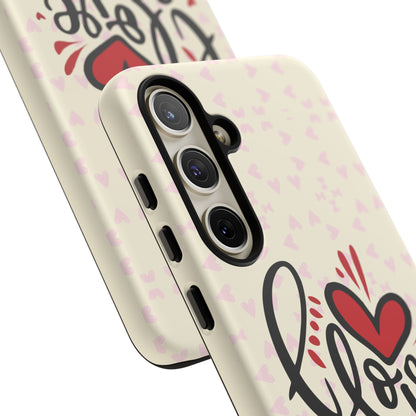 Phone Case Tough Cases with 'I Love You' Design