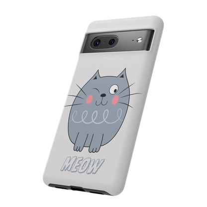 Phone Case - Tough Cat Meow Design