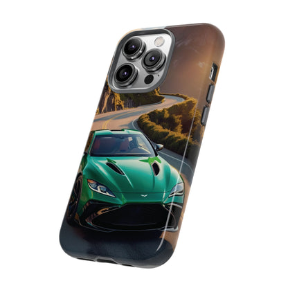 Phone Cases - Emerald Green Dream Car on Mountain Road Adventure Design