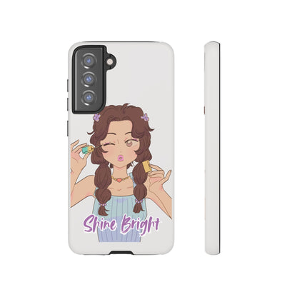 Phone Case - Shine Bright Girl Make Makeup