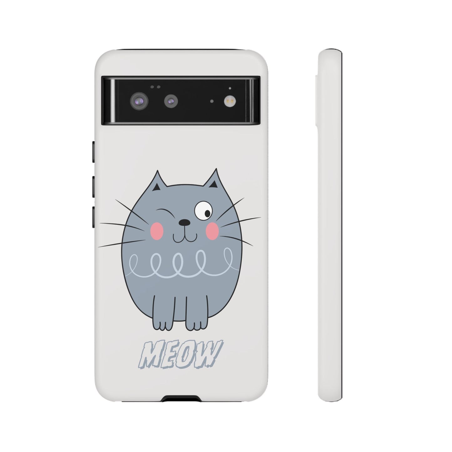 Phone Case - Tough Cat Meow Design