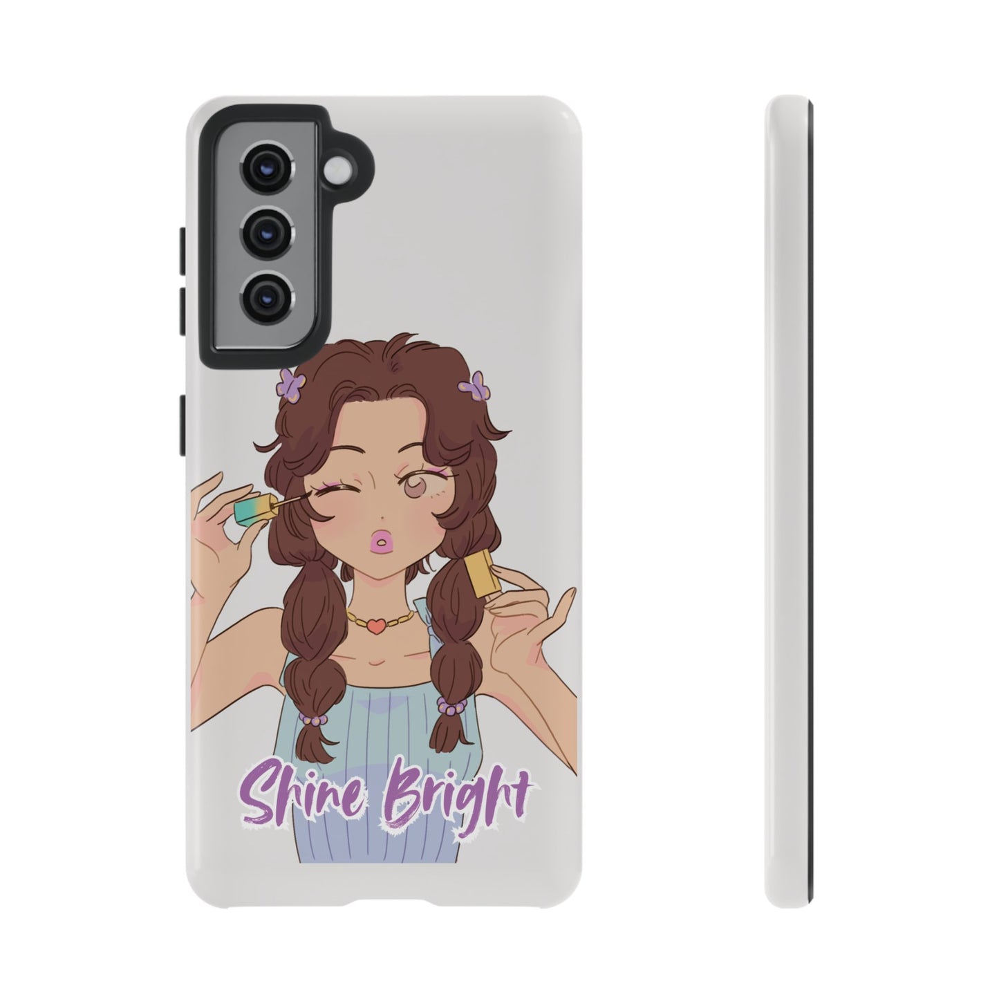 Phone Case - Shine Bright Girl Make Makeup