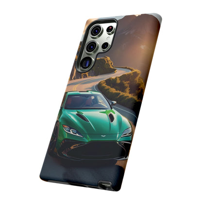 Phone Cases - Emerald Green Dream Car on Mountain Road Adventure Design