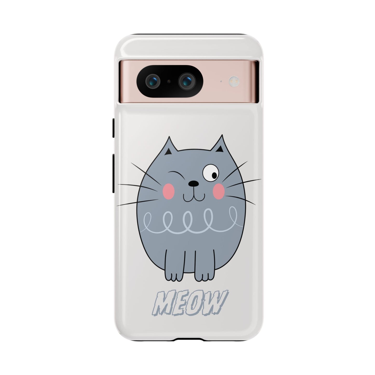 Phone Case - Tough Cat Meow Design