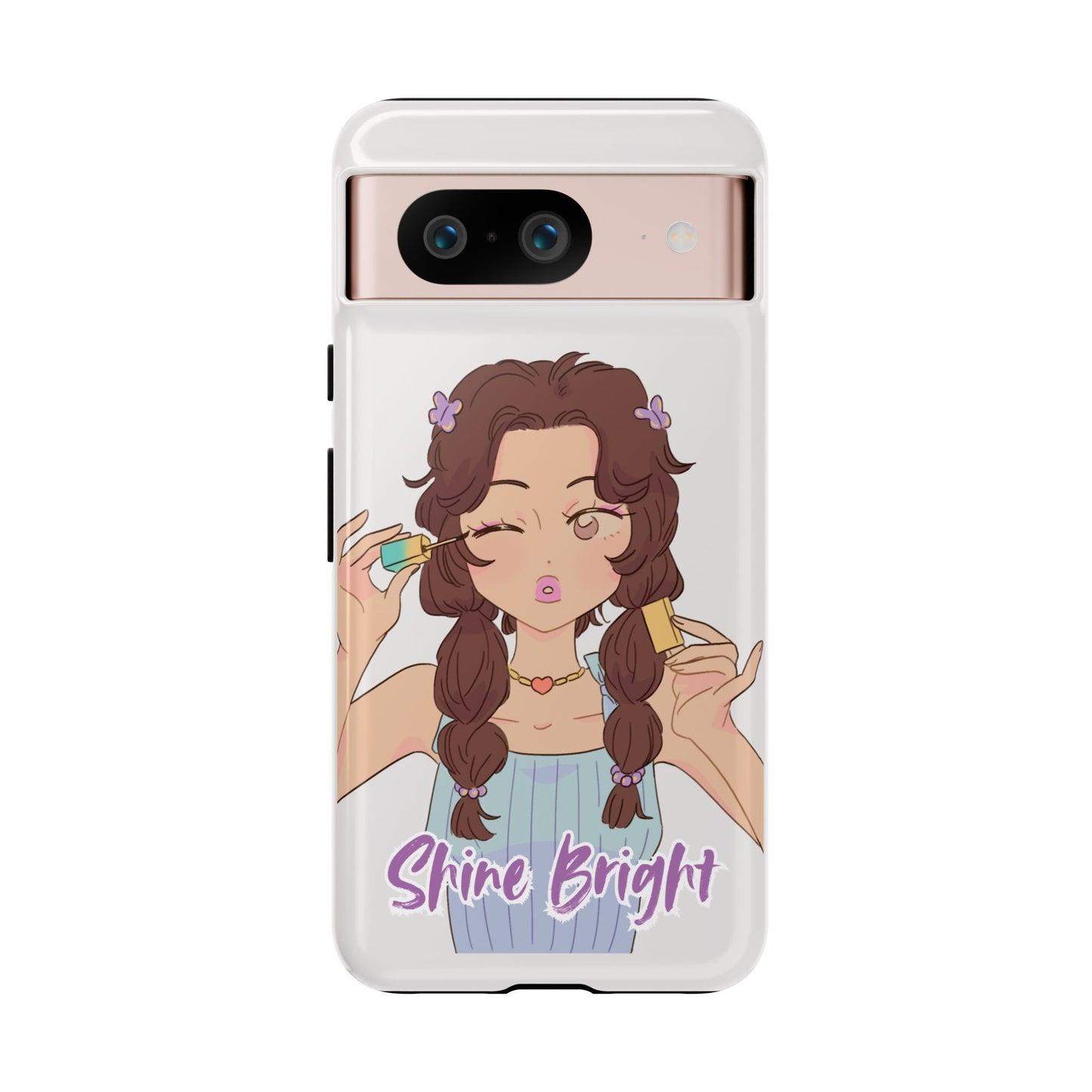 Phone Case - Shine Bright Girl Make Makeup