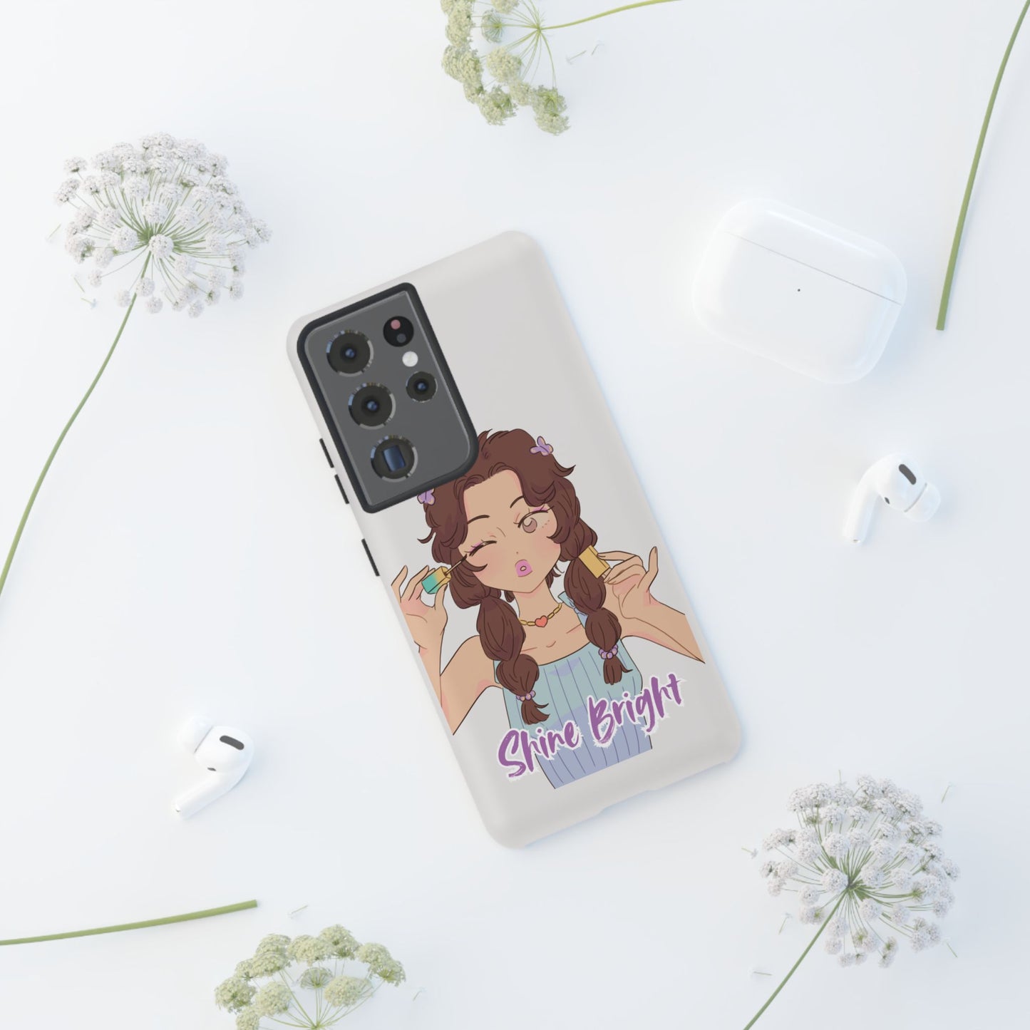 Phone Case - Shine Bright Girl Make Makeup