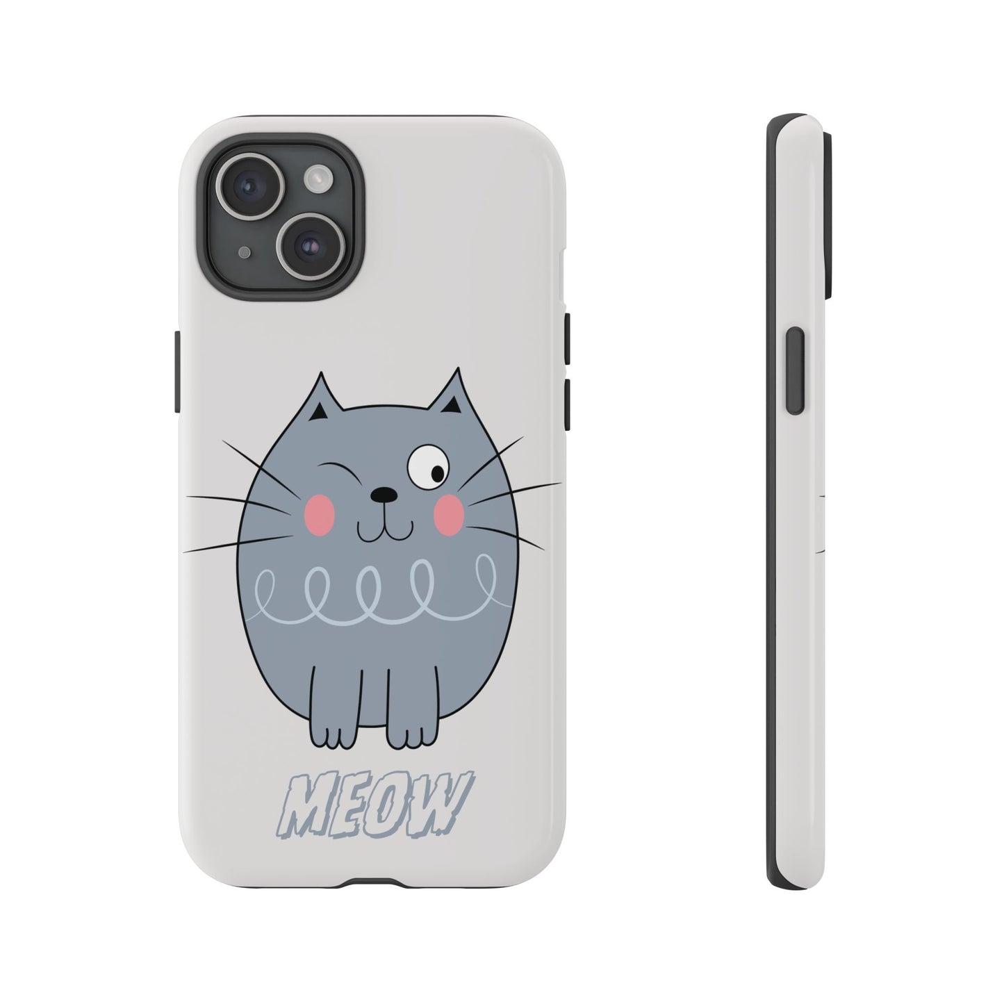 Phone Case - Tough Cat Meow Design