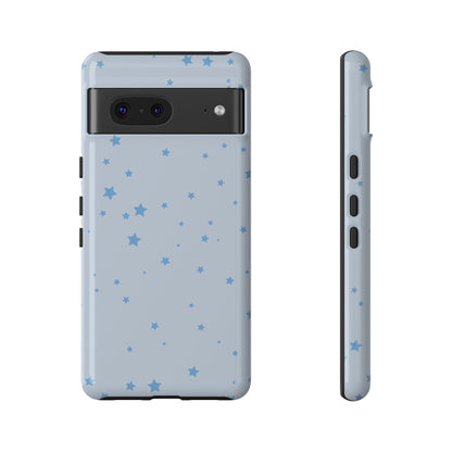 Phone Case - Blue Star in Light Blue Background Design