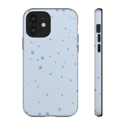 Phone Case - Blue Star in Light Blue Background Design