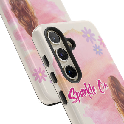 Phone Case - Sparkle On, Girl Tough Case