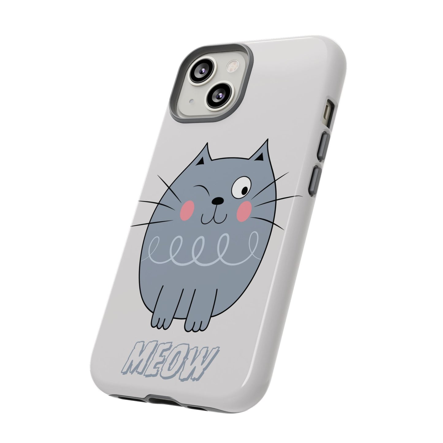 Phone Case - Tough Cat Meow Design