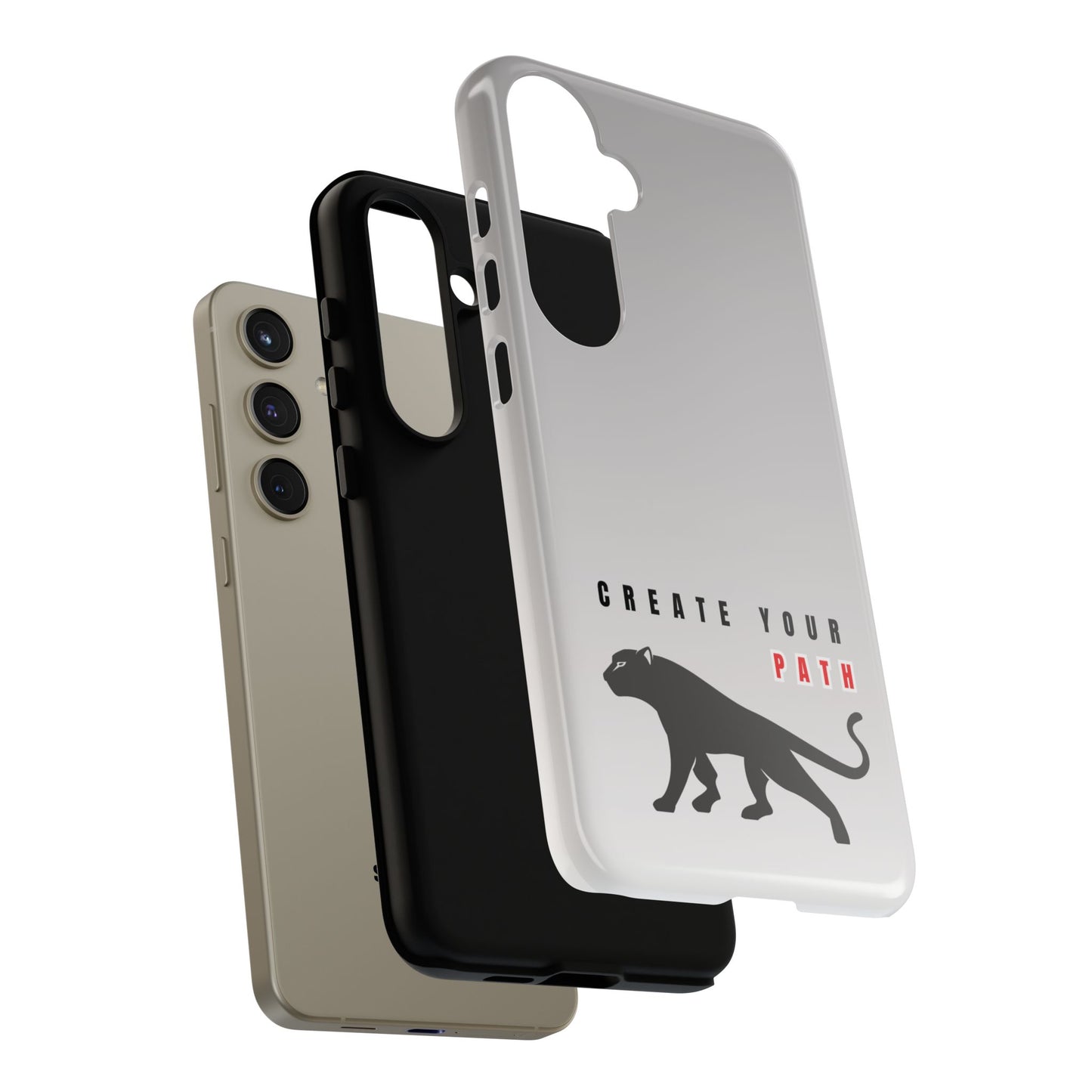 Tough Cases - Create Your Path Black Cat Phone Case