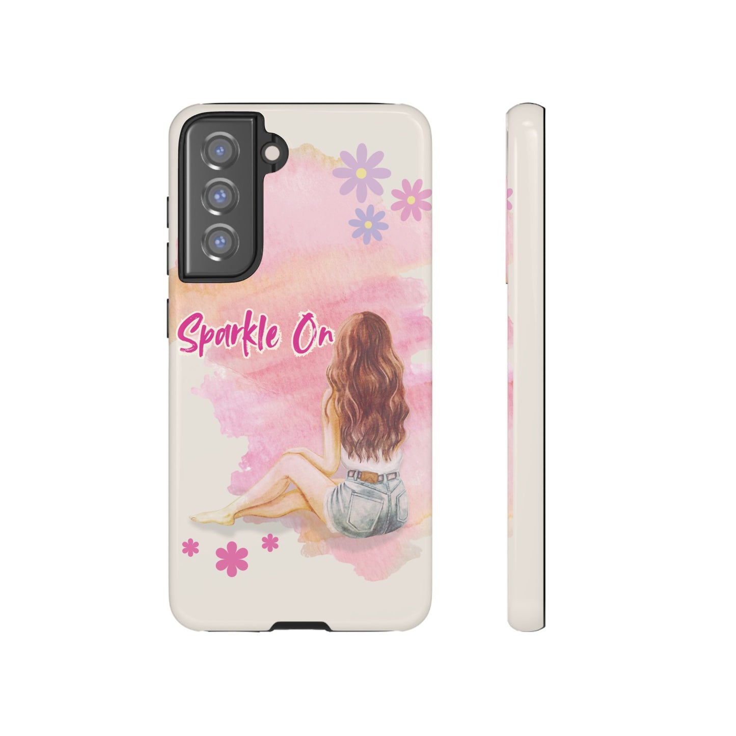 Phone Case - Sparkle On, Girl Tough Case