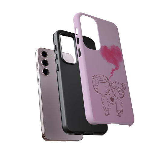 Phone Cases - Boy and Girl Love Heart Flying Design