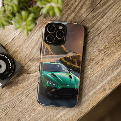 Phone Cases - Emerald Green Dream Car on Mountain Road Adventure Design