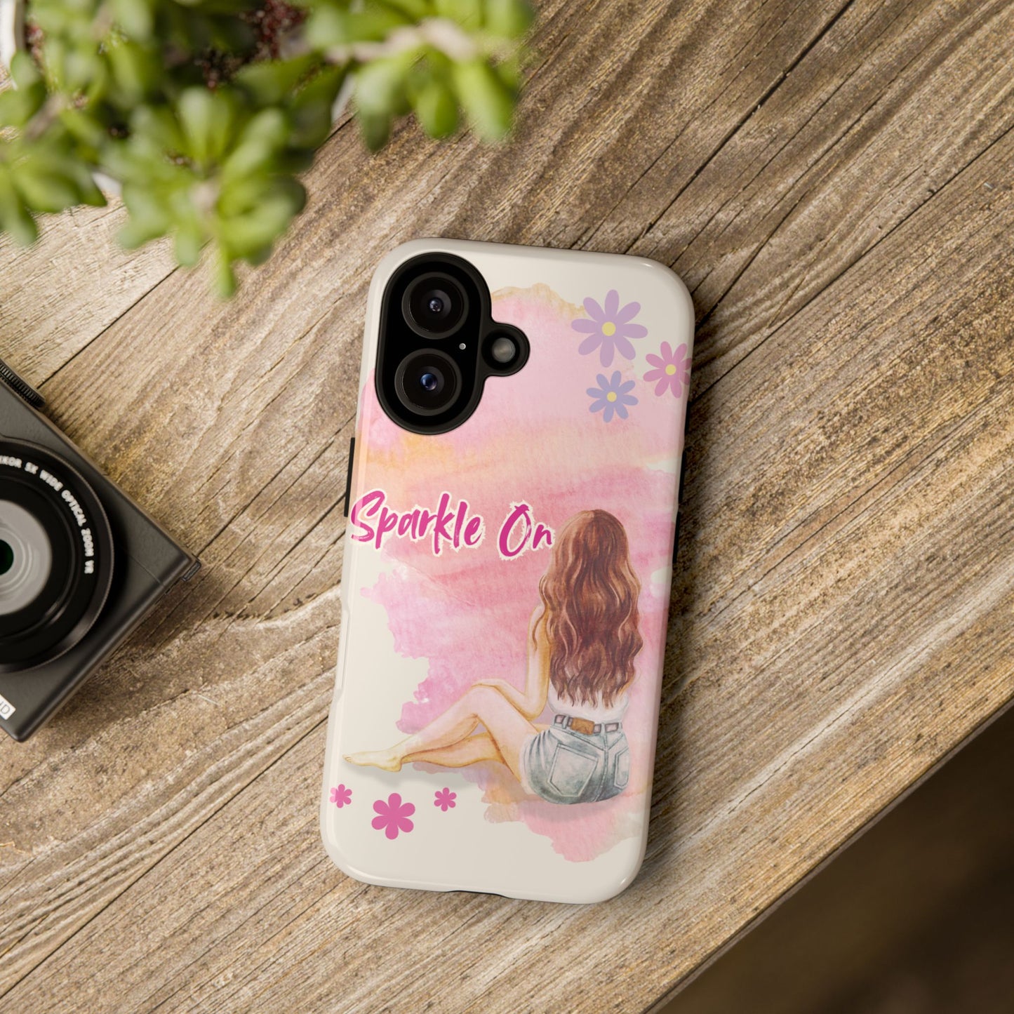 Phone Case - Sparkle On, Girl Tough Case