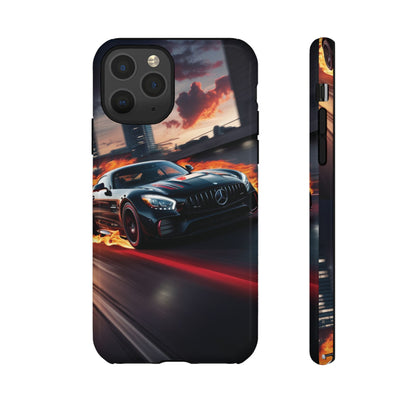 Phone Cases - Mercedes AMG in Urban Flames Design