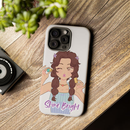 Phone Case - Shine Bright Girl Make Makeup